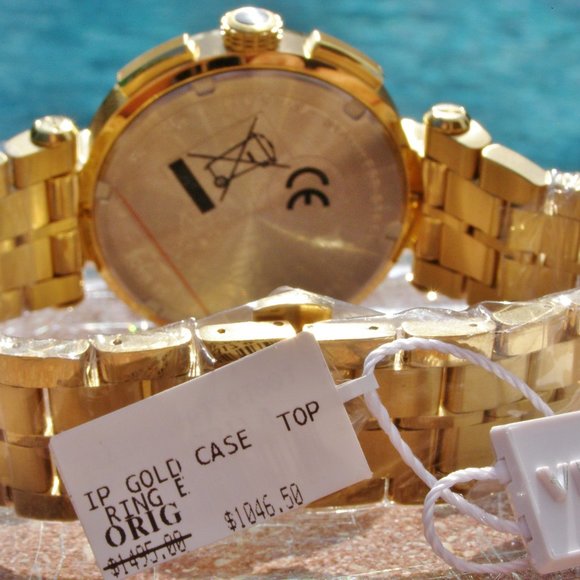 Versace VBR060017 Gold Tone Aion Chrono Men's Watc - Picture 4 of 6